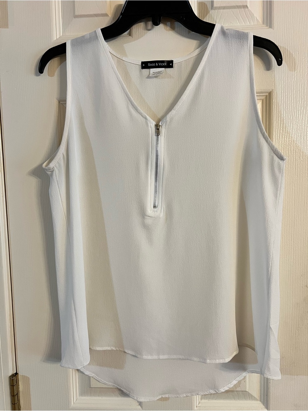 Sage & Vicky Zip-Front Sleeveless Tank